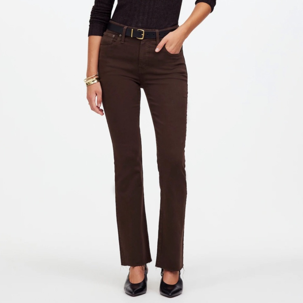 NWT: Madewell Cropped Kick-Flare Jeans in Size 28 | Brown Cropped Pants